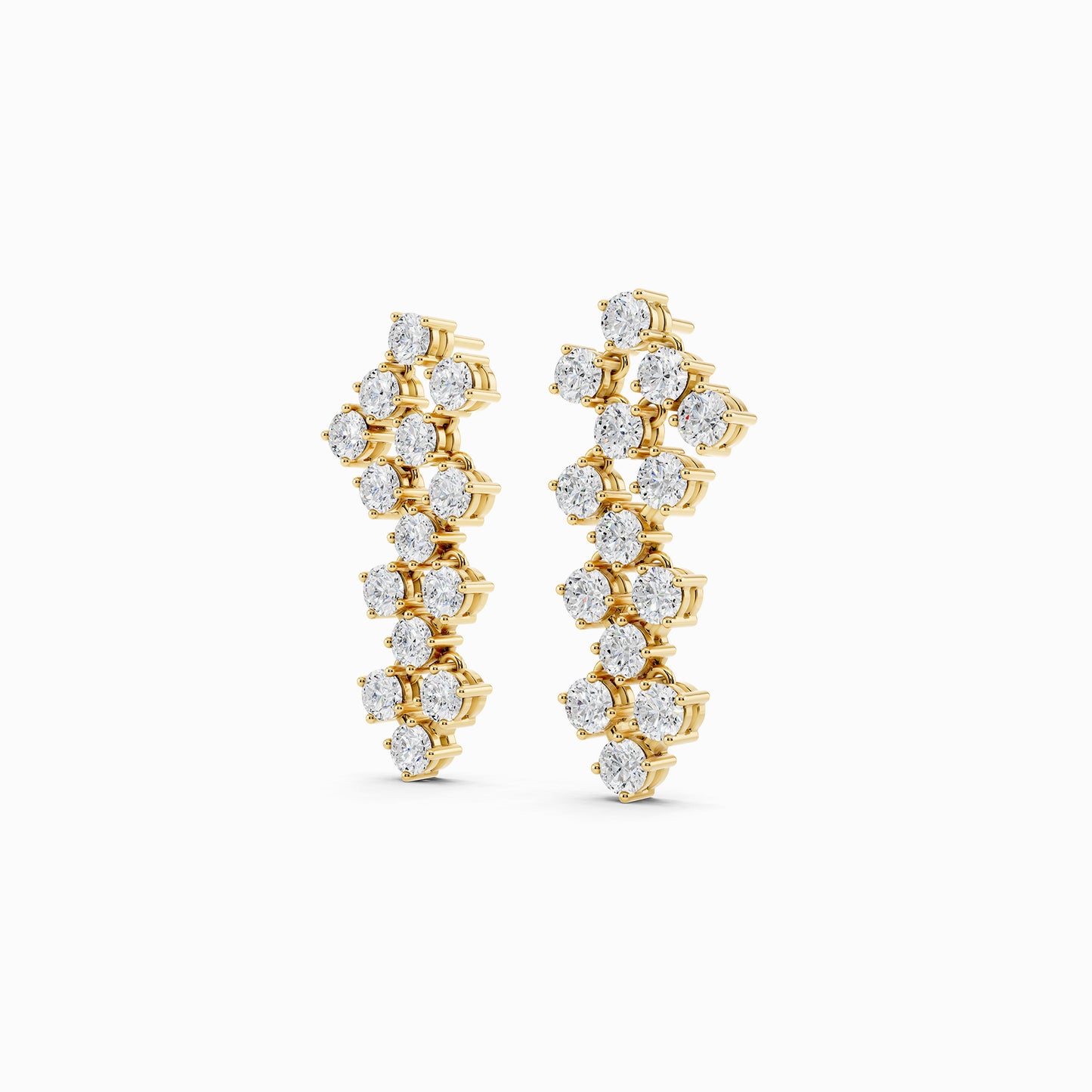 Olea Round Cut Cluster Earring
