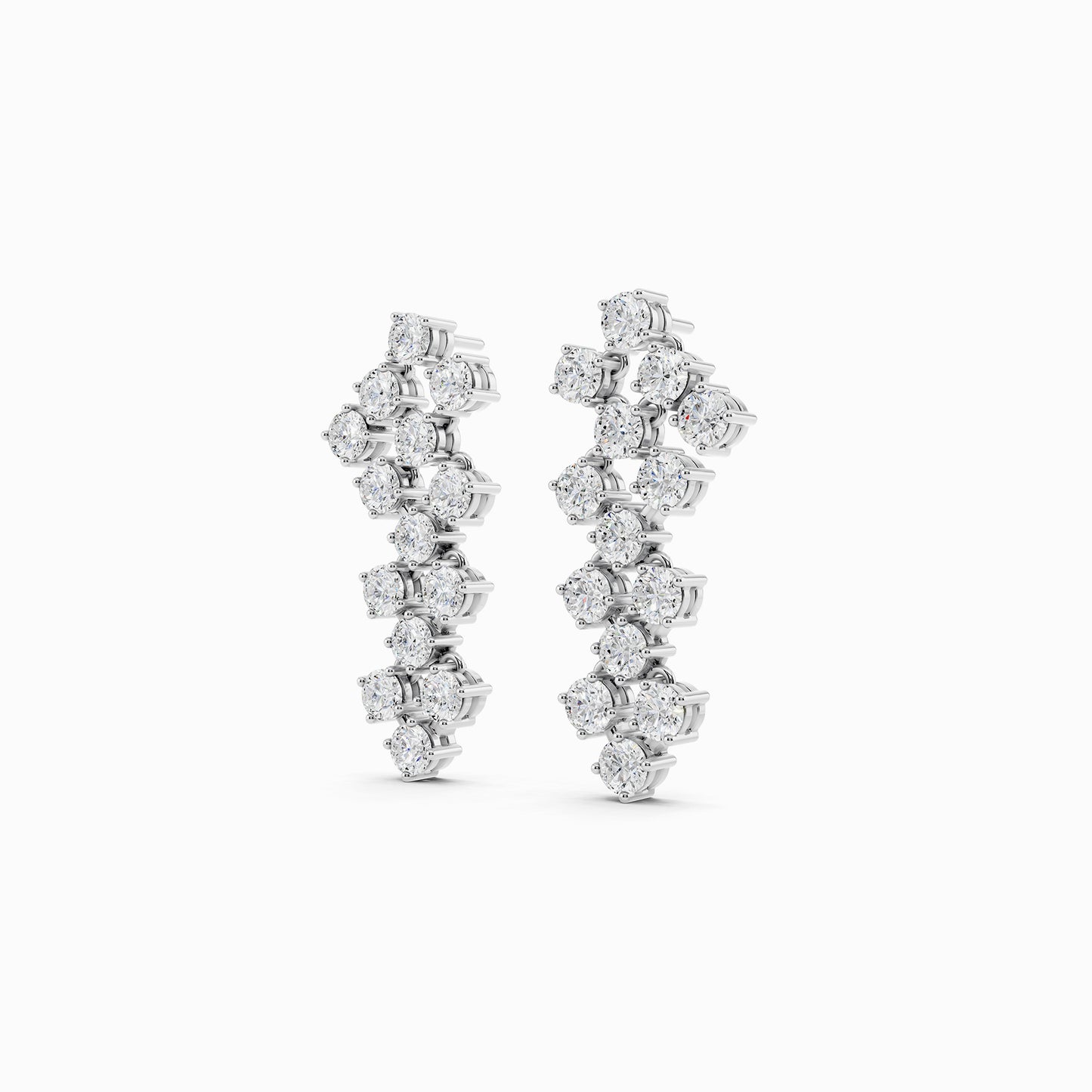 Olea Round Cut Cluster Earring