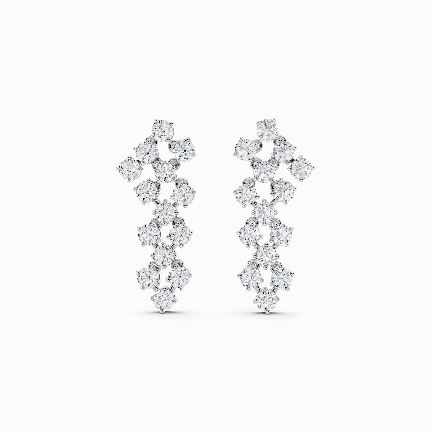 Olea Round Cut Cluster Earring