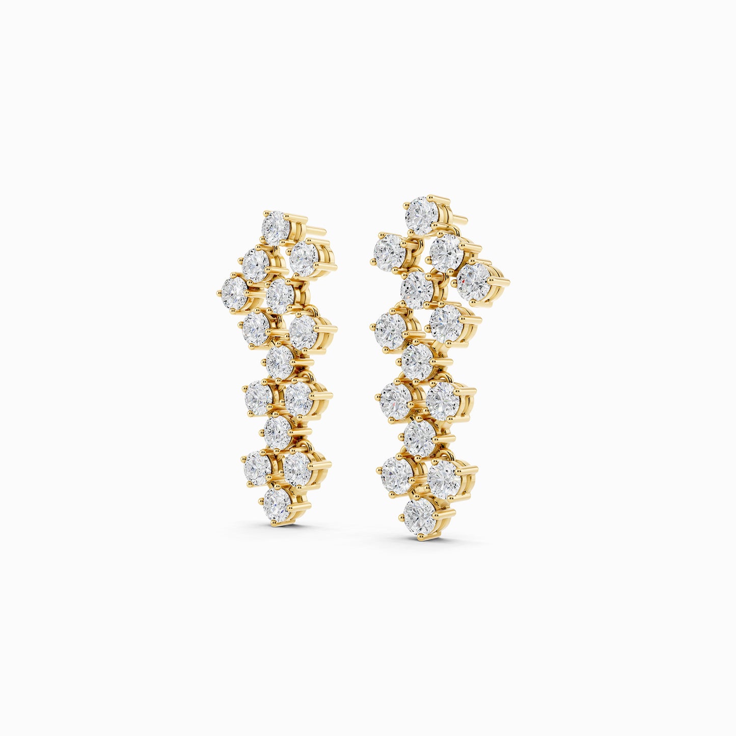 Olea Round Cut Cluster Earring