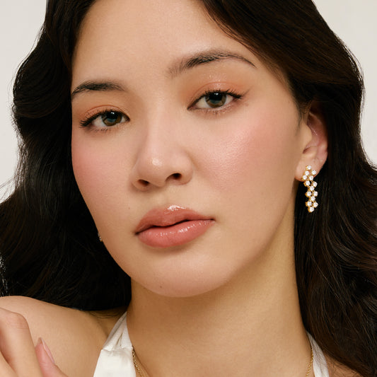 Olea Round Cut Cluster Earring