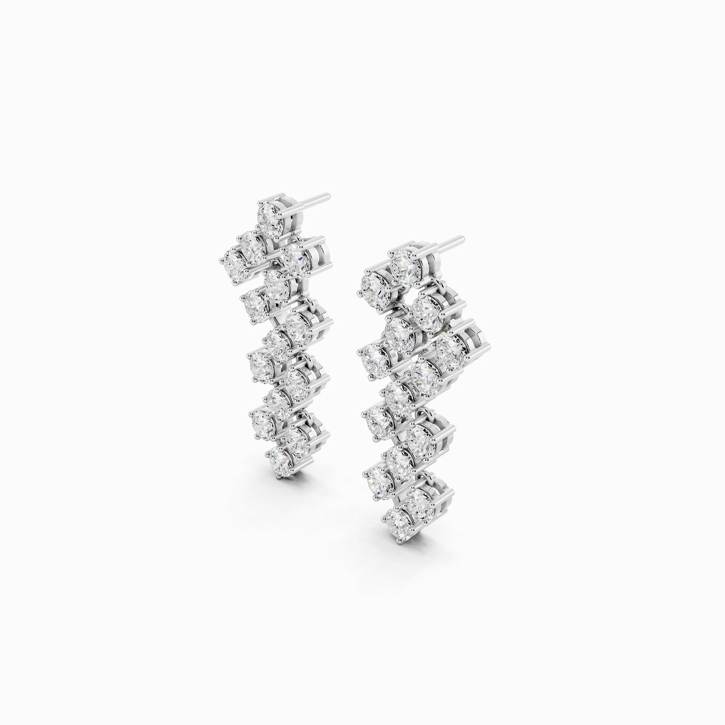 Olea Round Cut Cluster Earring
