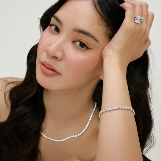 Lavinia Double Row Round Cut Bracelet