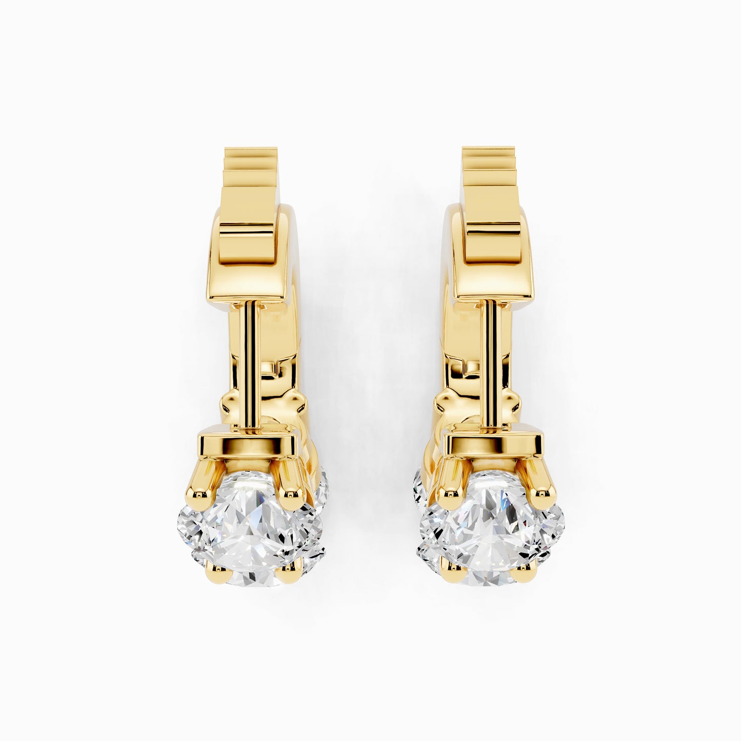 Manuka Trio Round Cut Huggie Earring