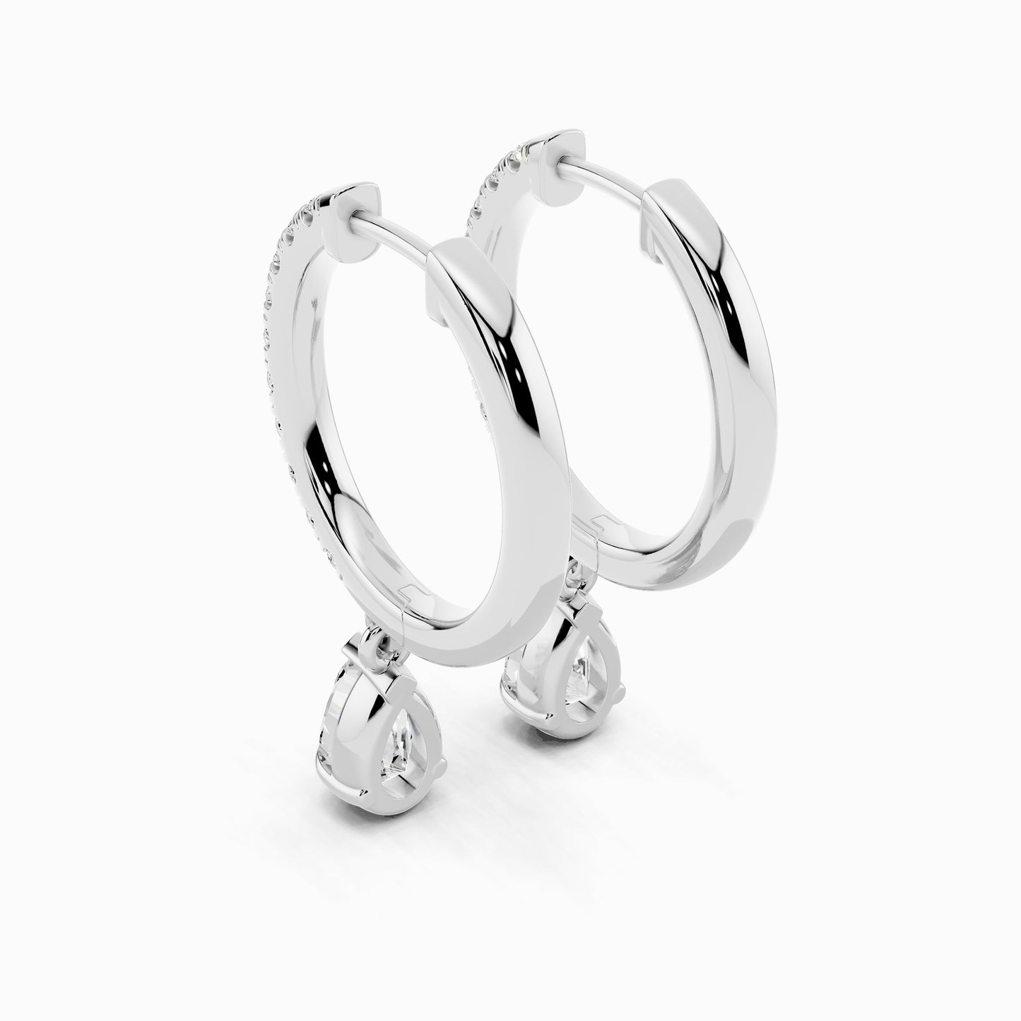 Bellis Pear Cut Hoop Earring