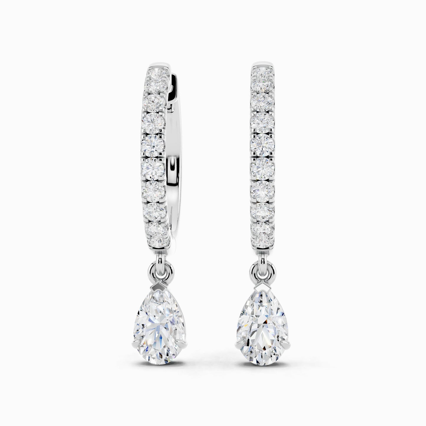Bellis Pear Cut Hoop Earring