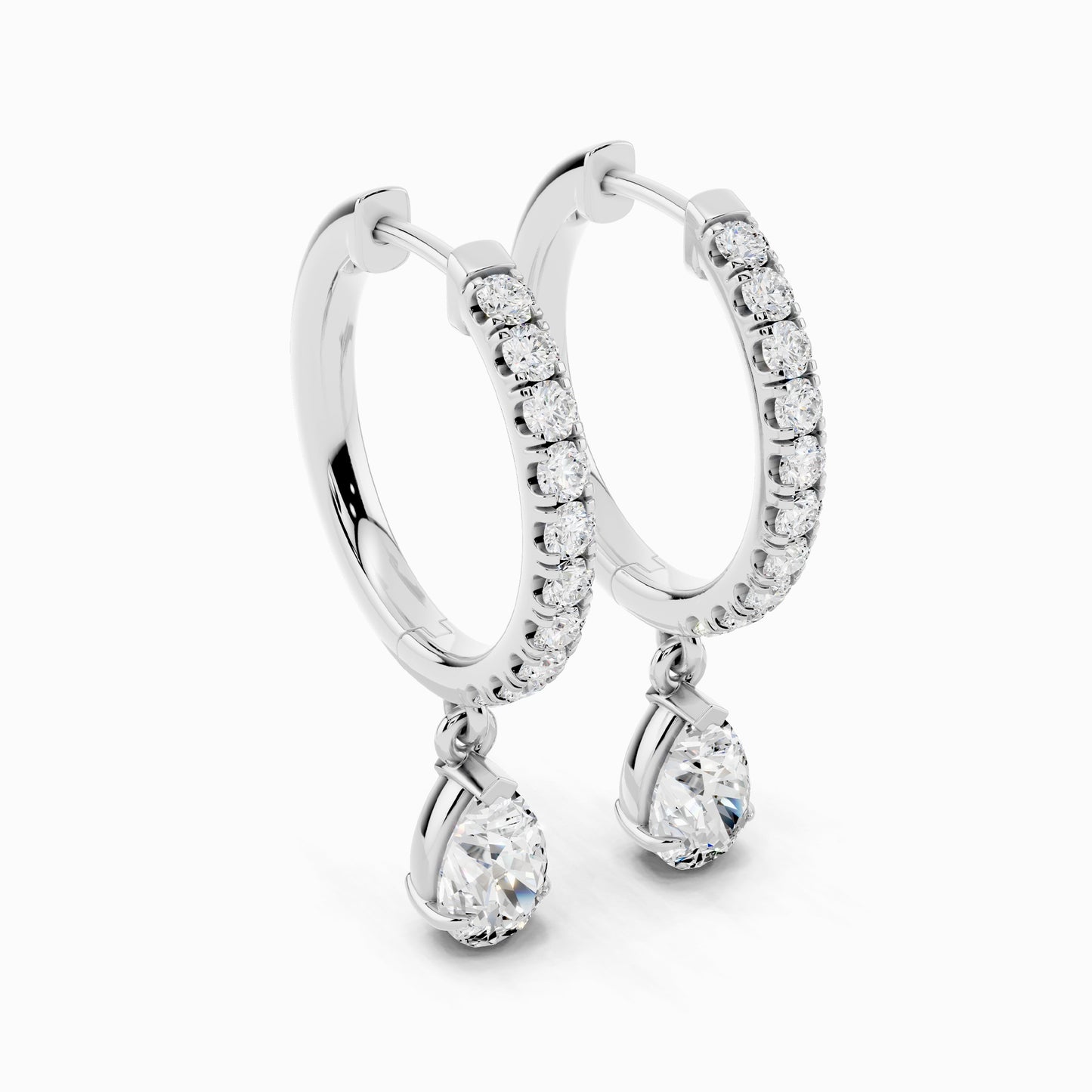 Bellis Pear Cut Hoop Earring