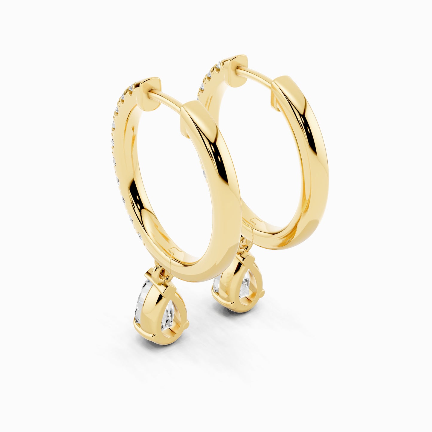 Bellis Pear Cut Hoop Earring