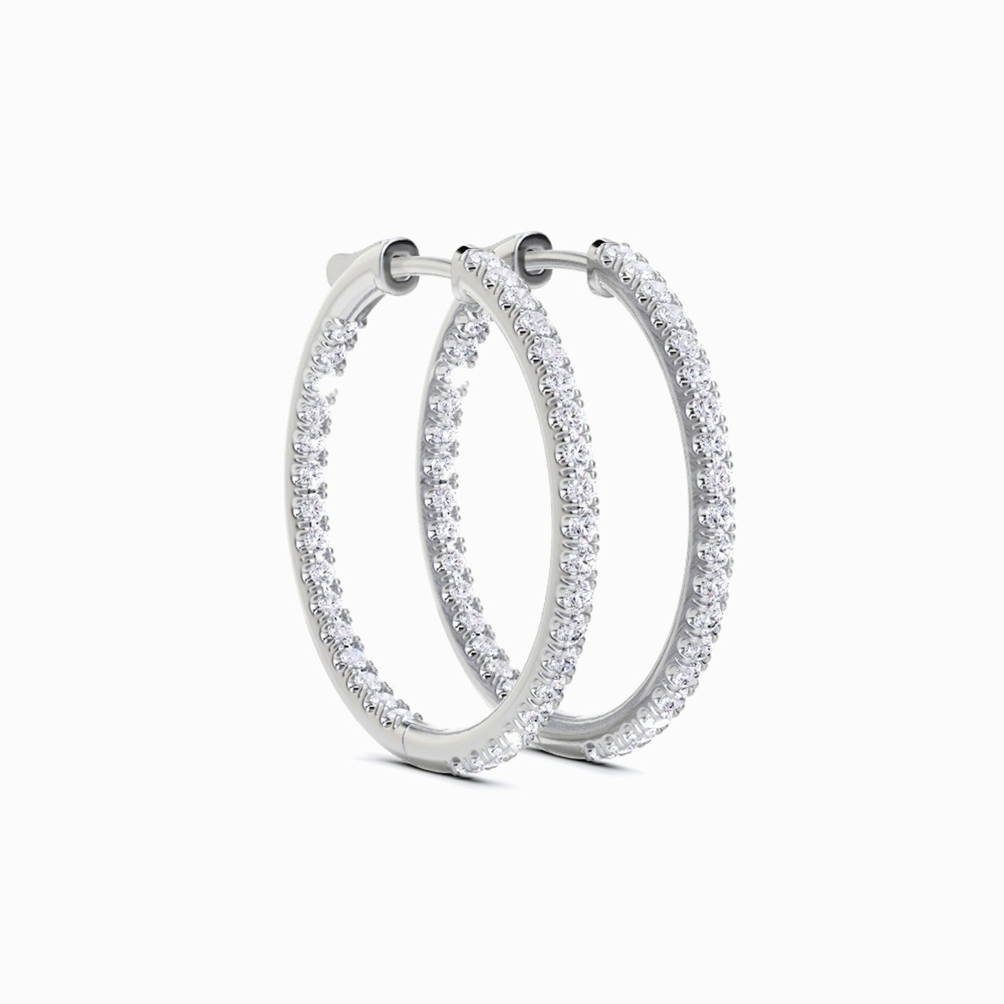 Cassia Round Cut Hoop Earring