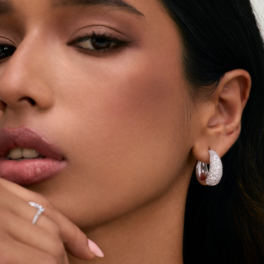 Linaria Round Cut Dome Earring