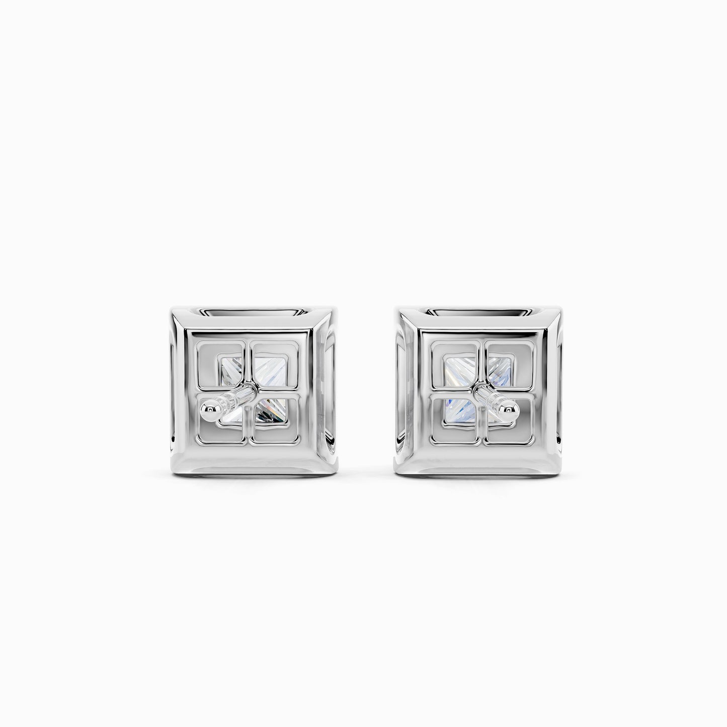 Eira Princess Cut Halo Earring
