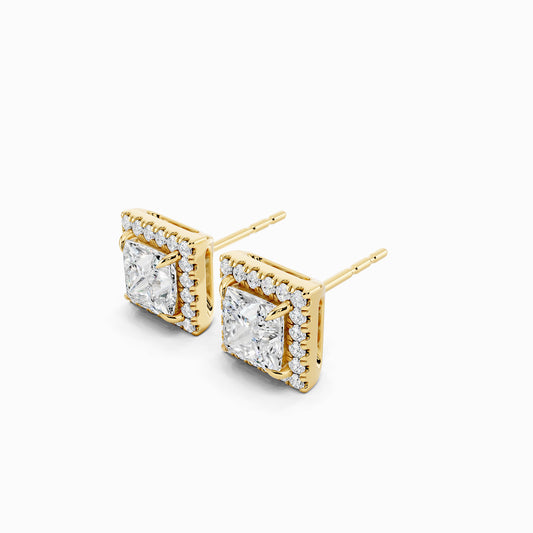 Eira Princess Cut Halo Earring