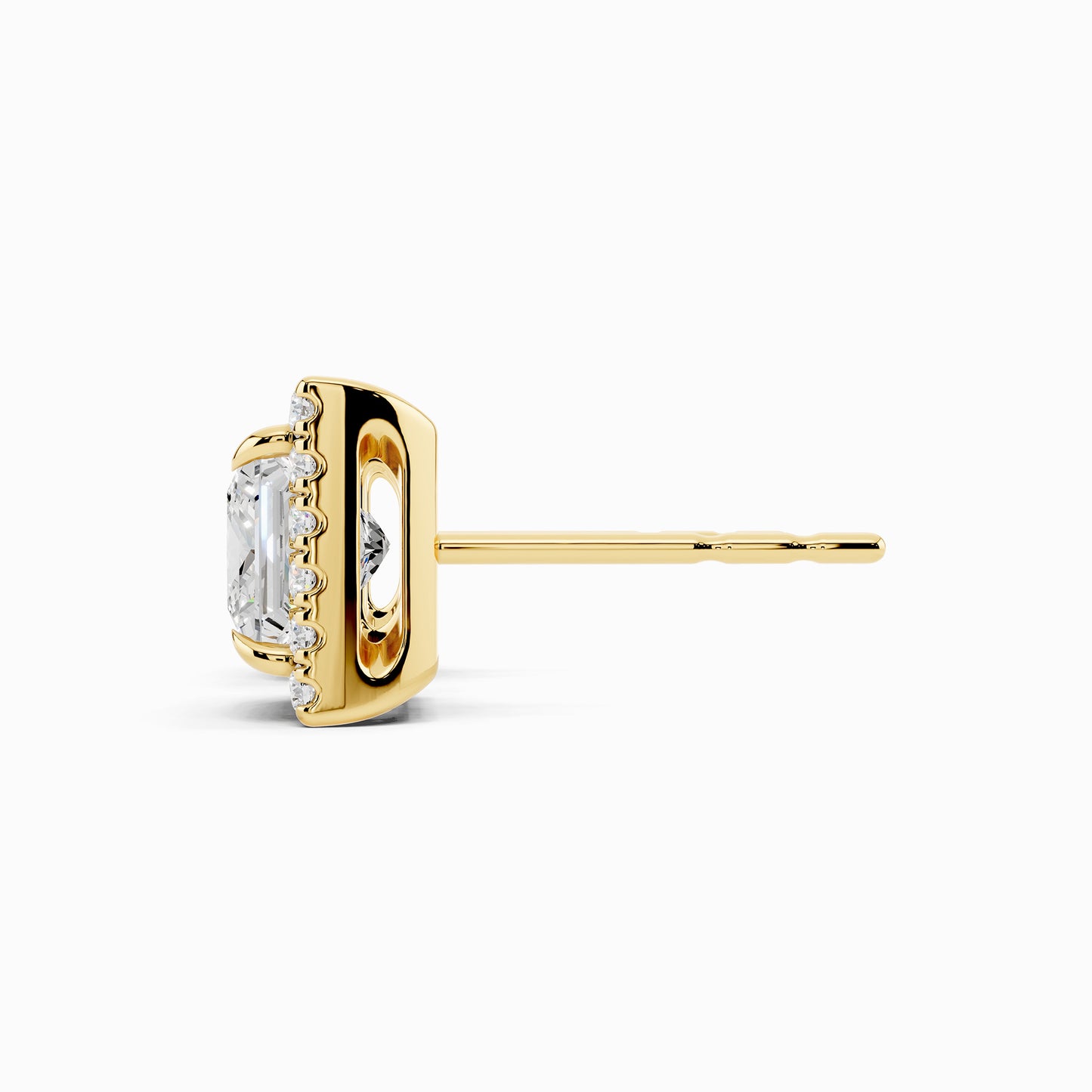 Eira Princess Cut Halo Earring