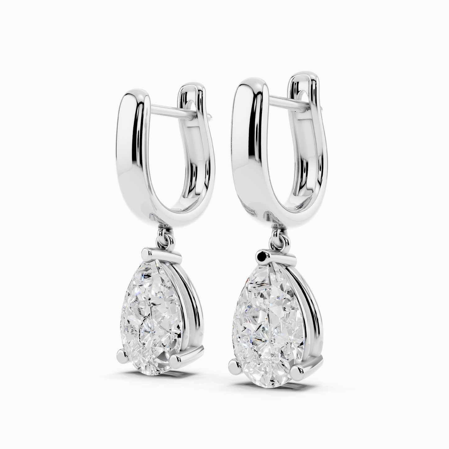 Oxalis Pear Cut Hoop Earring