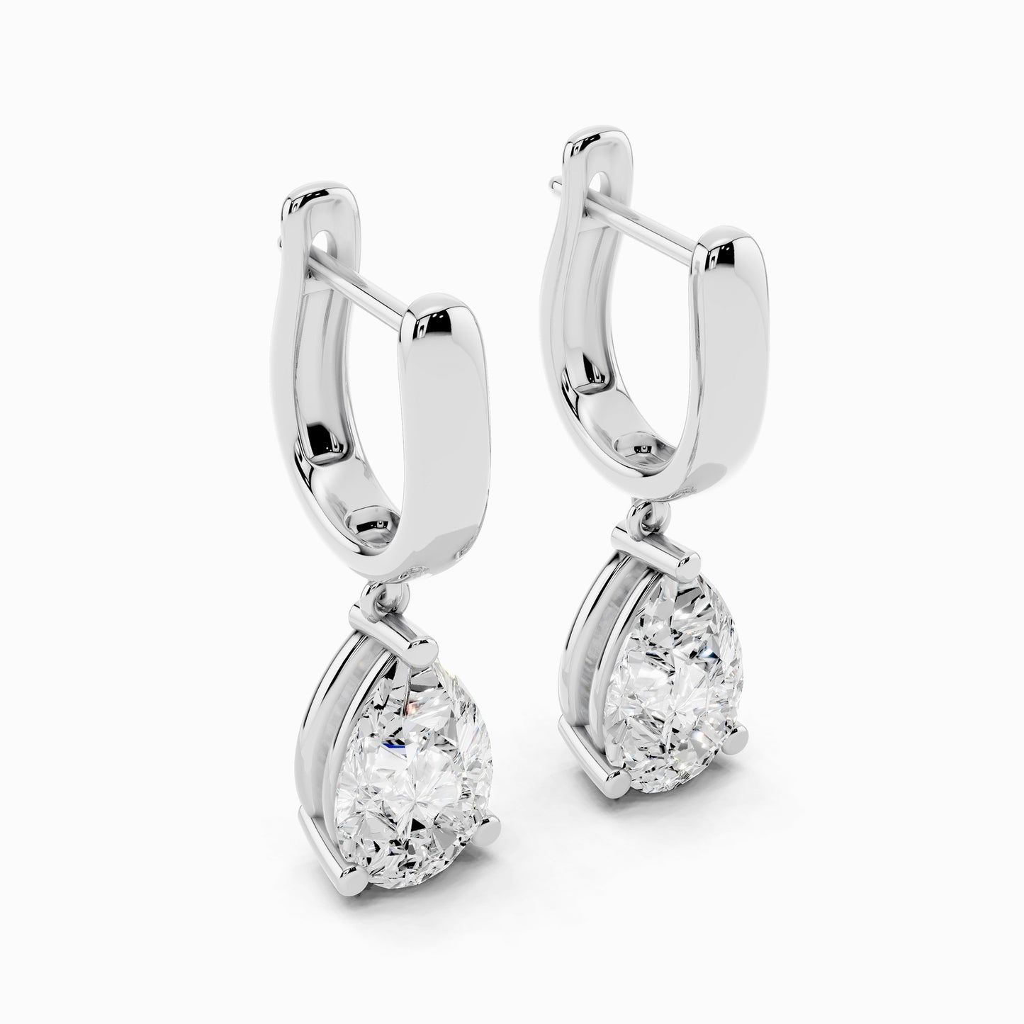 Oxalis Pear Cut Hoop Earring