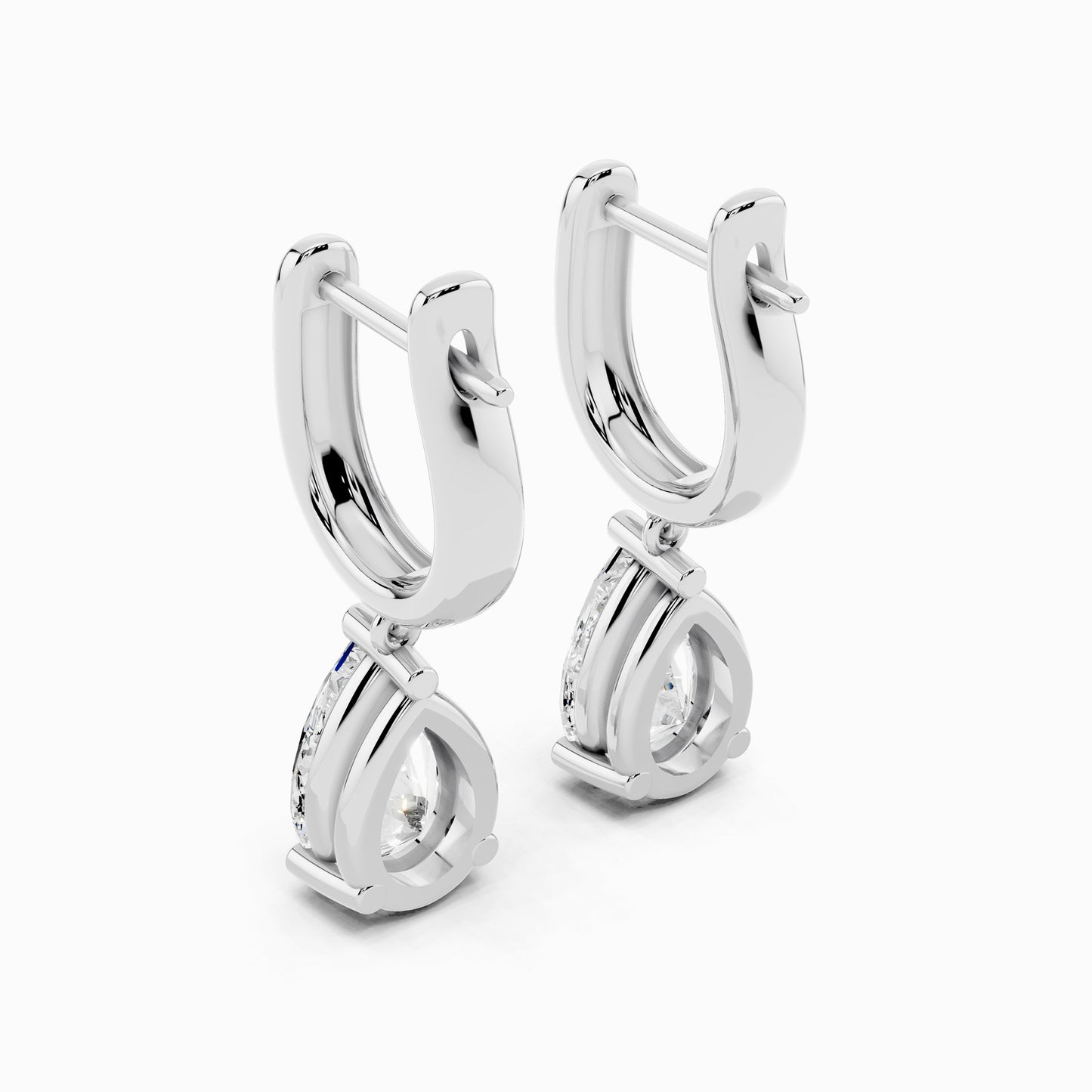 Oxalis Pear Cut Hoop Earring