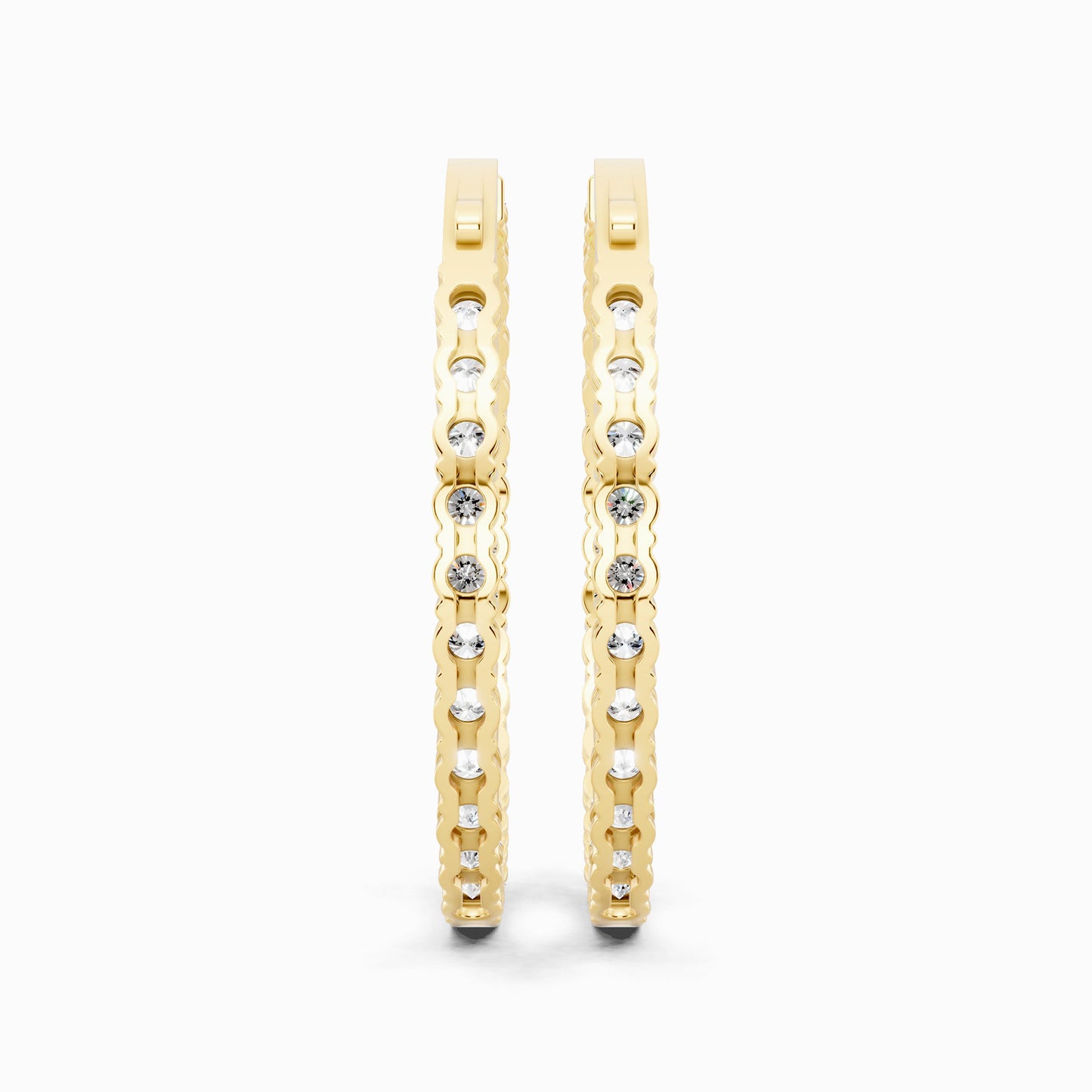 Ammi Round Cut Hoop Earring
