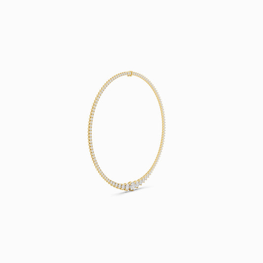 Celosia Round Cut Tennis Necklace