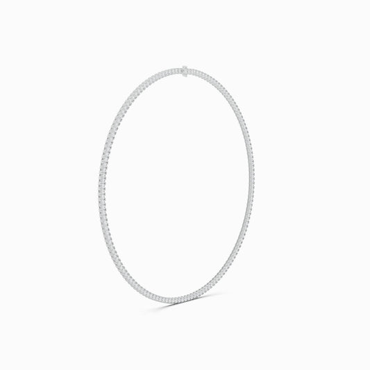 Malva Round Cut Tennis Necklace