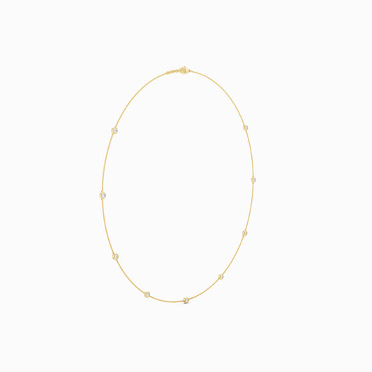 Lobelia Round Cut Station Necklace