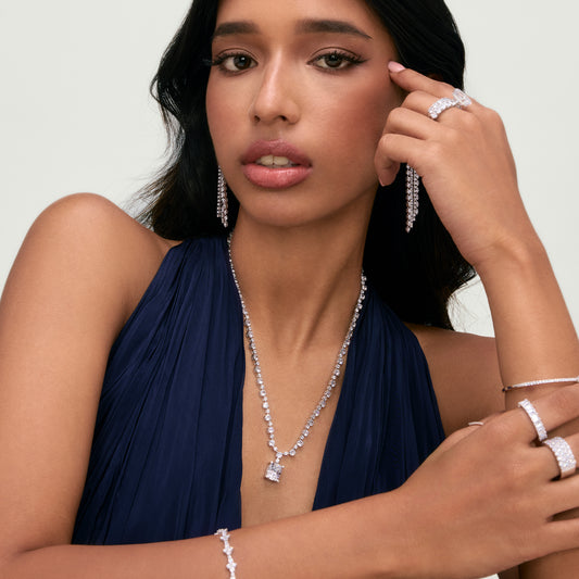 Valeriana Cushion Cut Necklace