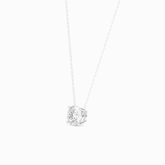 Linum Round Cut Solitaire Pendant