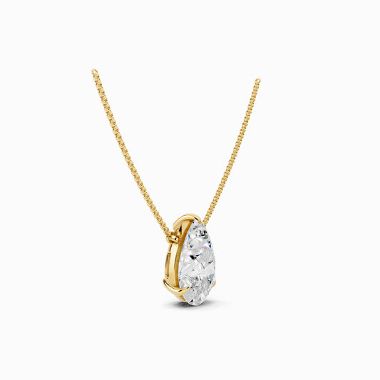 Petunia Pear Cut Solitaire Pendant