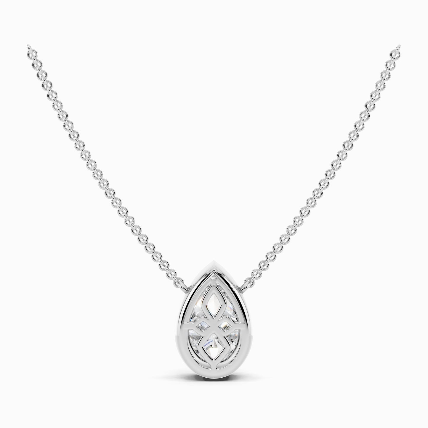 Allium Pear Cut Solitaire Pendant