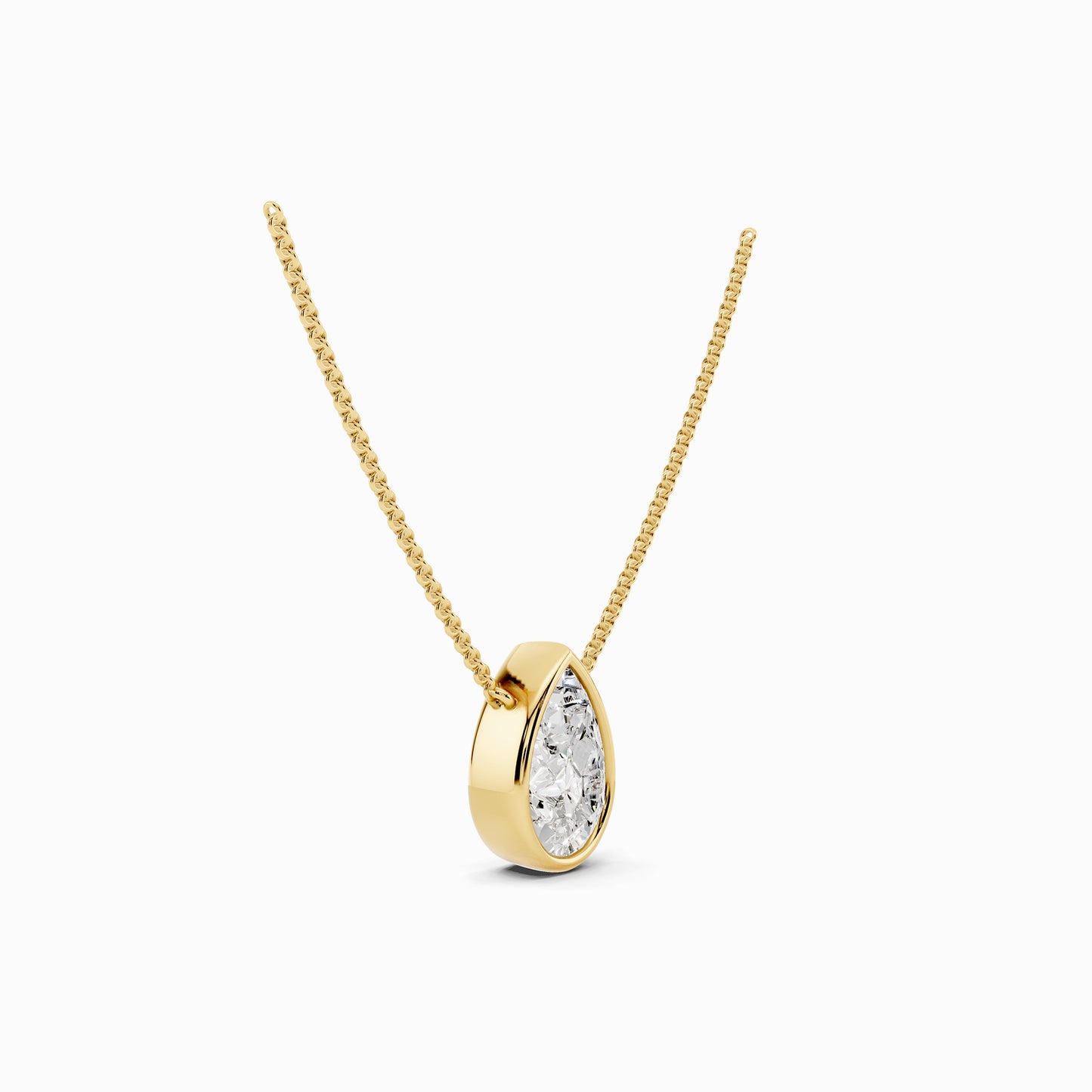 Allium Pear Cut Solitaire Pendant