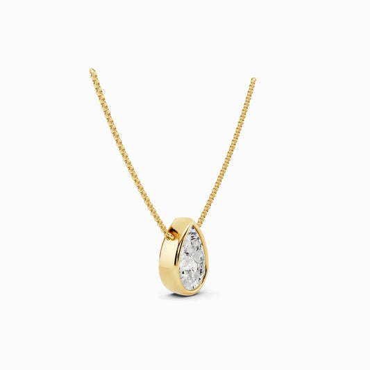 Allium Pear Cut Solitaire Pendant