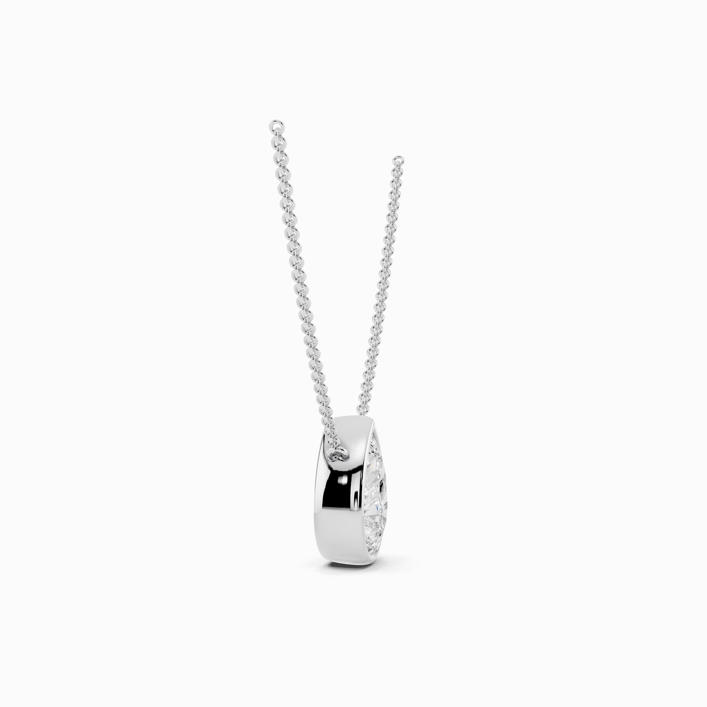 Allium Pear Cut Solitaire Pendant