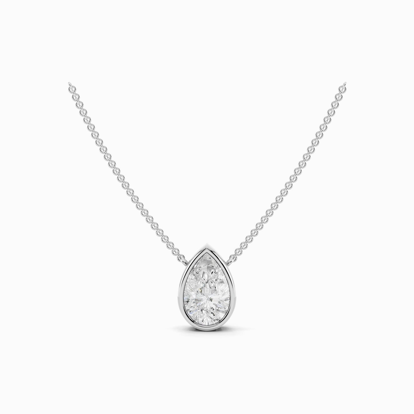 Allium Pear Cut Solitaire Pendant
