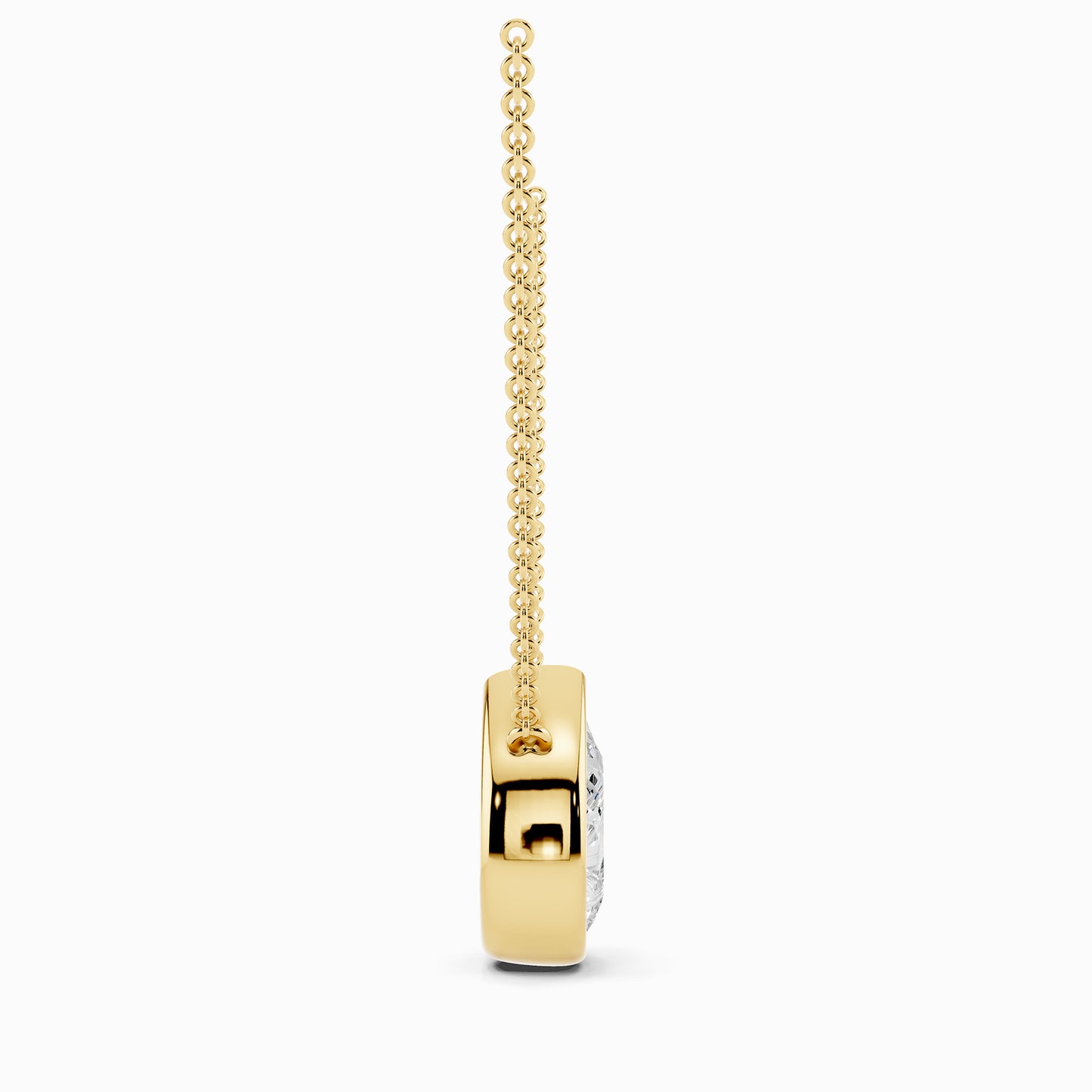 Allium Pear Cut Solitaire Pendant