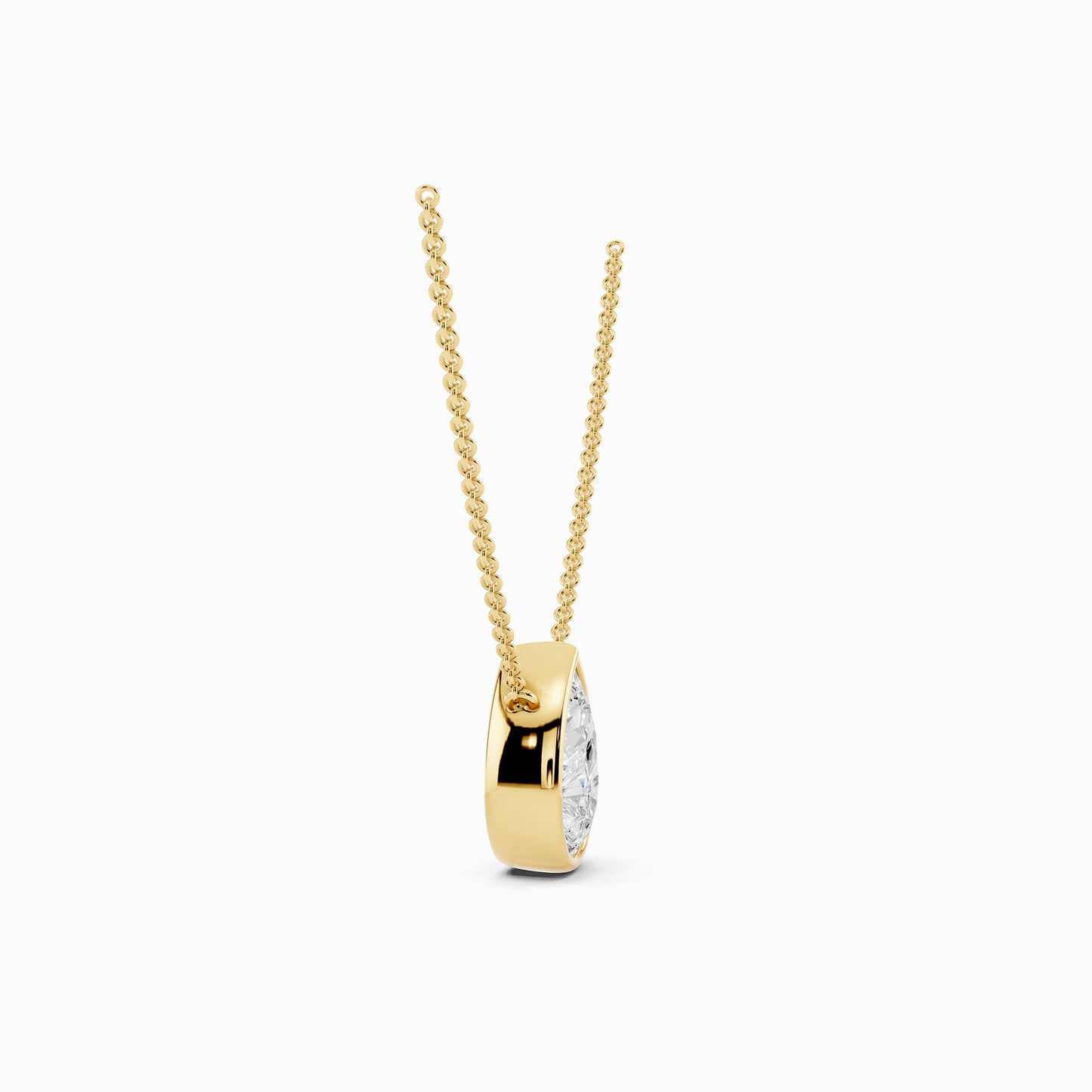 Allium Pear Cut Solitaire Pendant