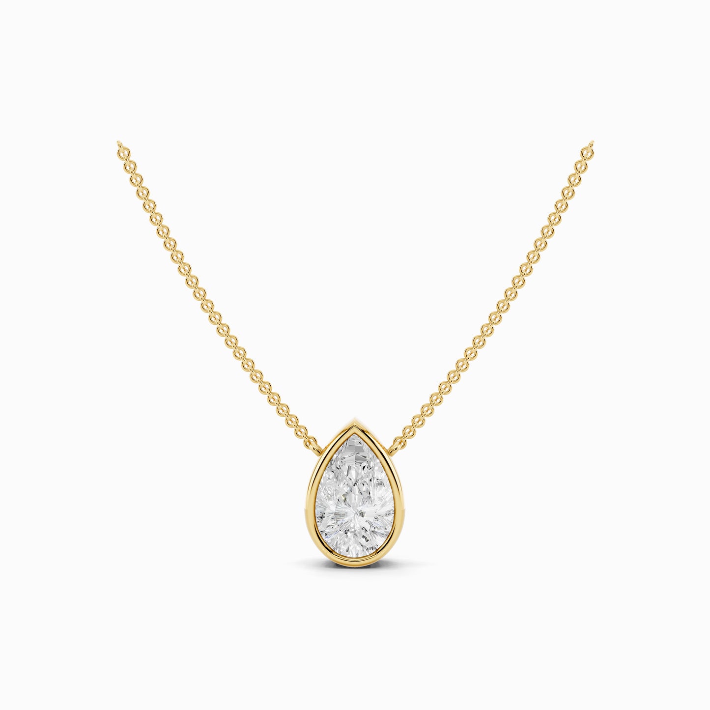 Allium Pear Cut Solitaire Pendant
