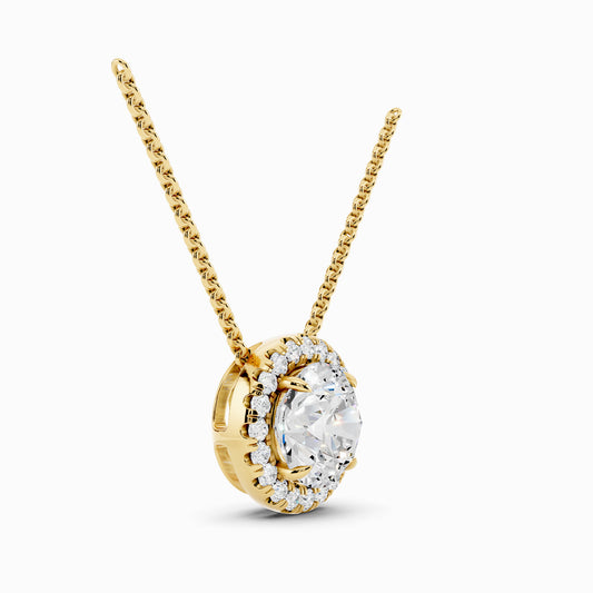 Disa Round Cut Halo Pendant
