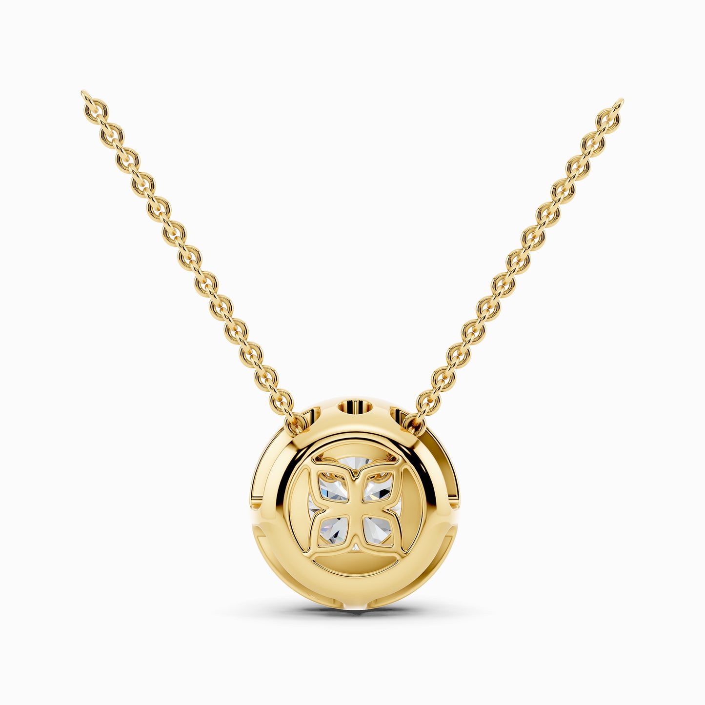 Disa Round Cut Halo Pendant
