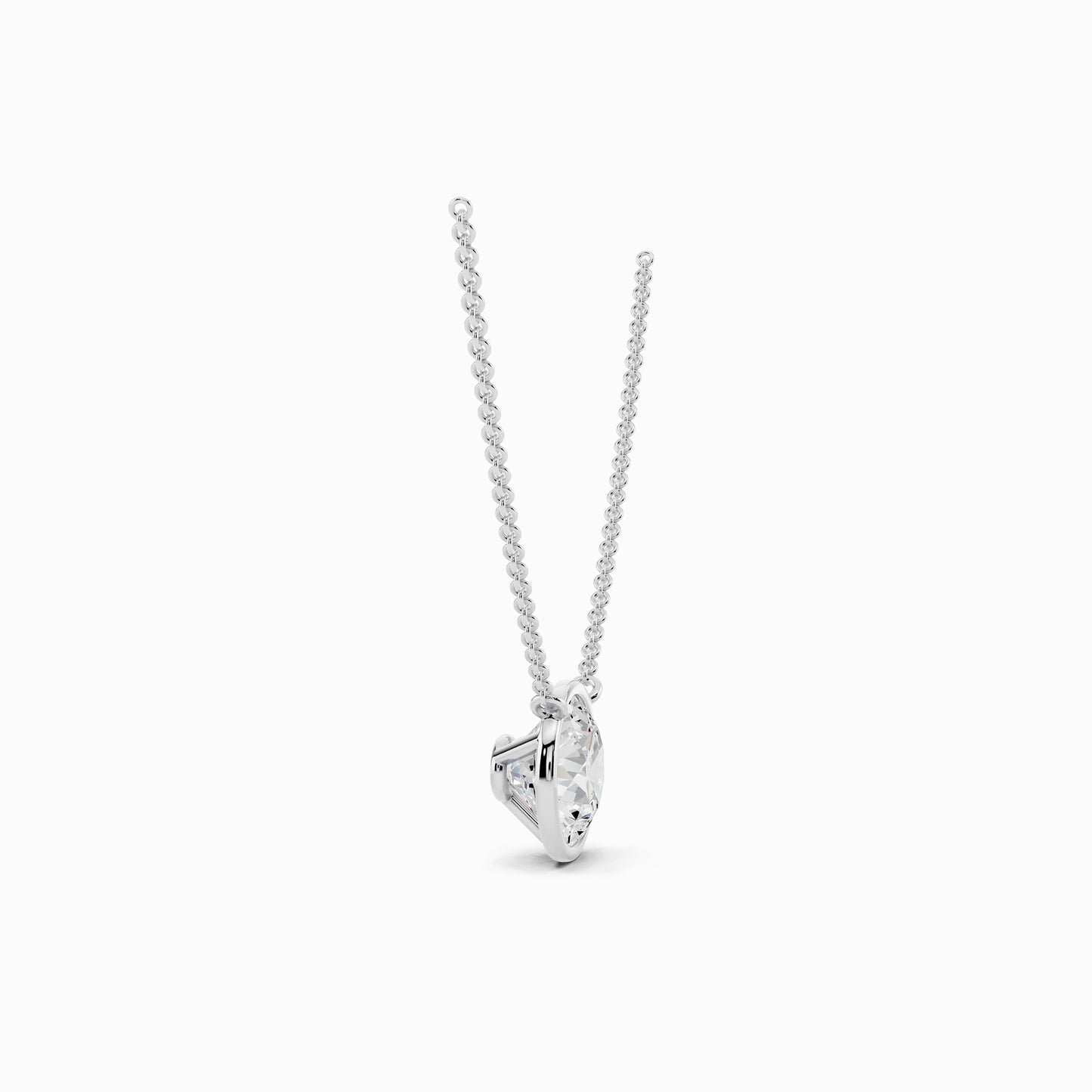 Iris Round Cut Solitaire Pendant