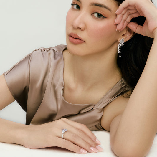 Zyla Marquise Cut Three Stone Engagement Ring