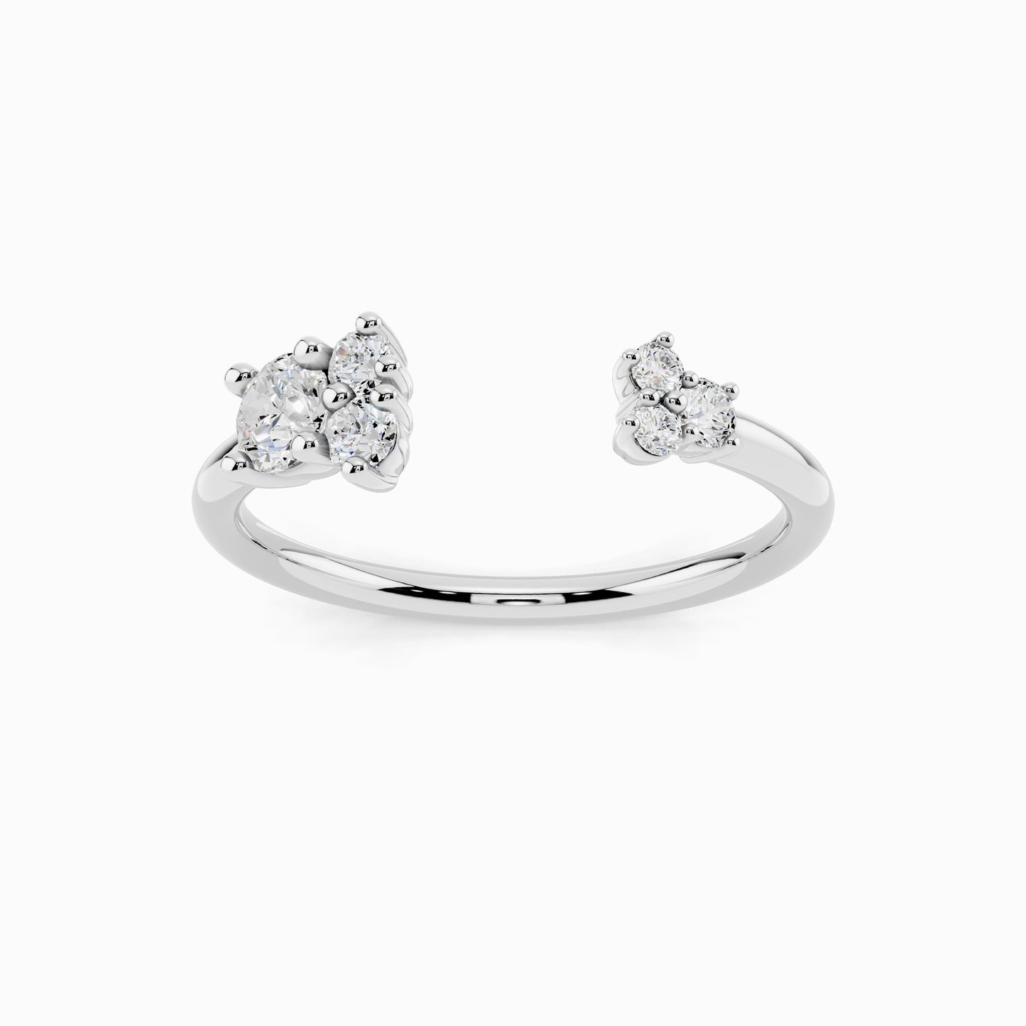 Tiger Lily Open End Round Cut Wedding Ring