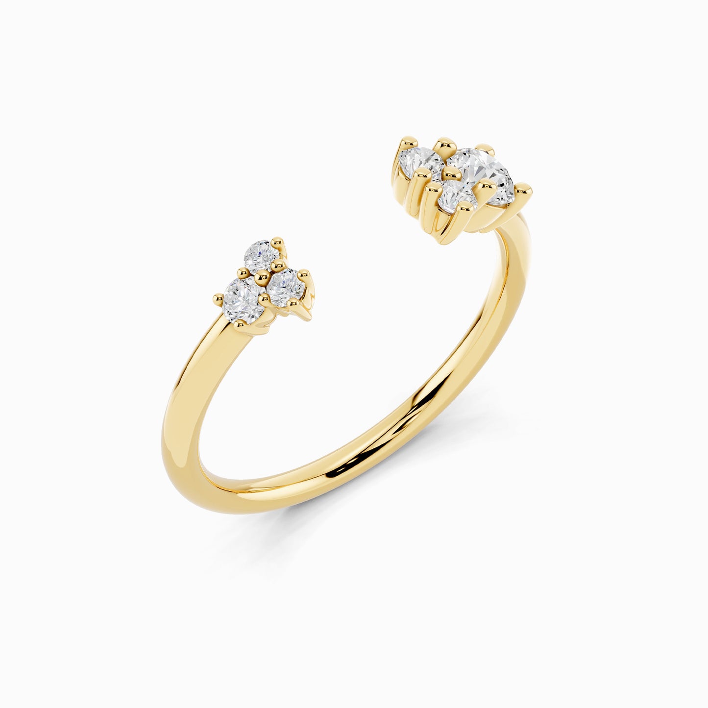 Tiger Lily Open End Round Cut Wedding Ring