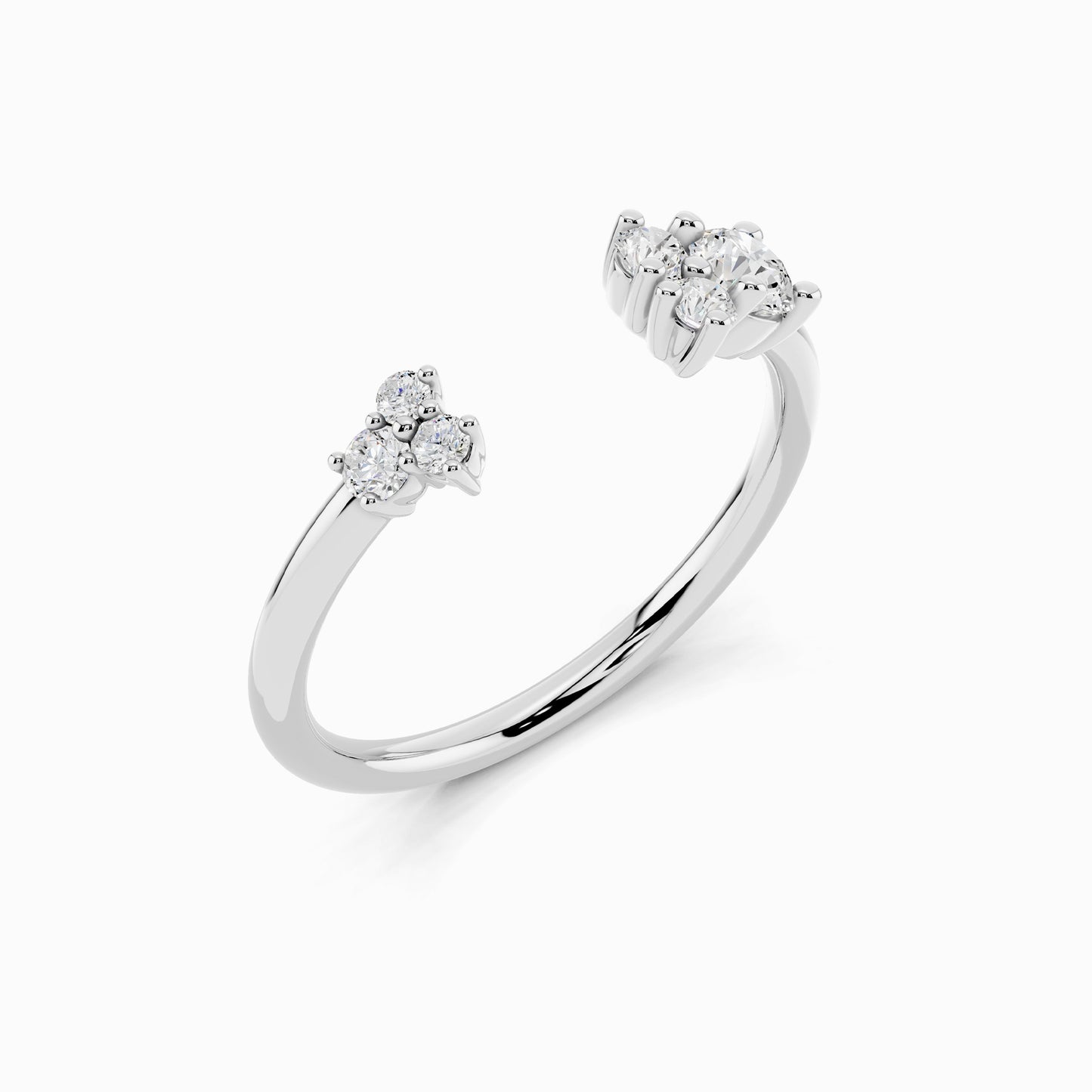 Tiger Lily Open End Round Cut Wedding Ring
