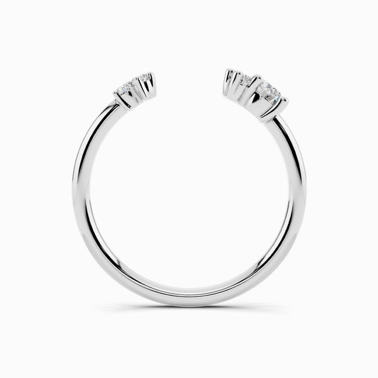 Tiger Lily Open End Round Cut Wedding Ring