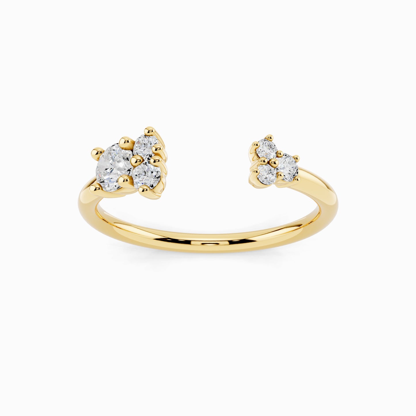Tiger Lily Open End Round Cut Wedding Ring