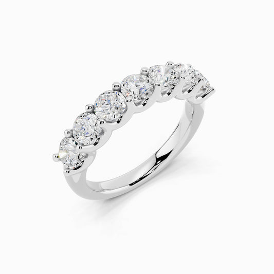 Arali Seven Stone 1.5 Carat Round Cut Wedding Ring