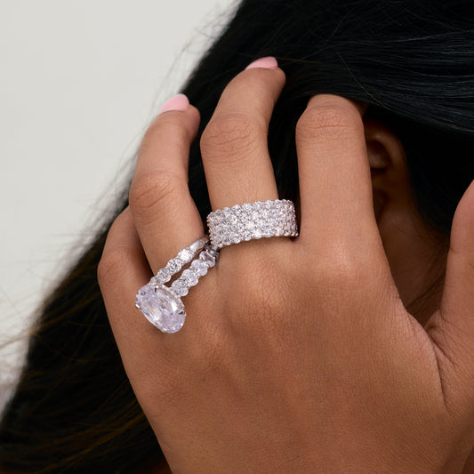 Magnolia Grace Round Cut Eternity Wedding Ring