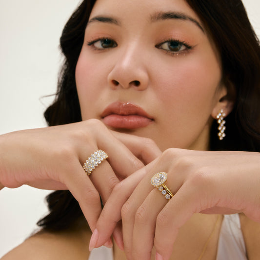 Winika Half Eternity Round Cut Wedding Ring