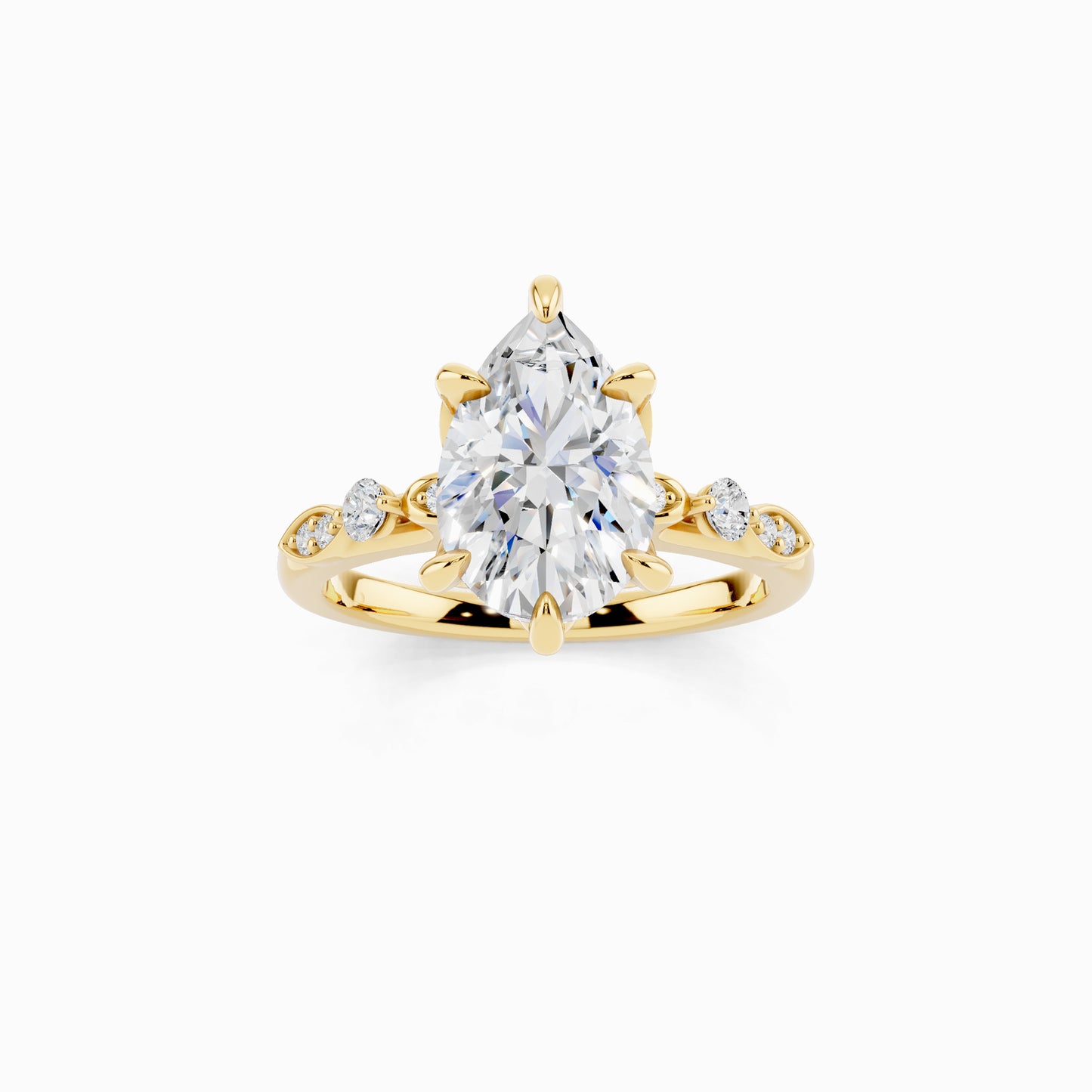 Violet Pear Cut Engagement Ring