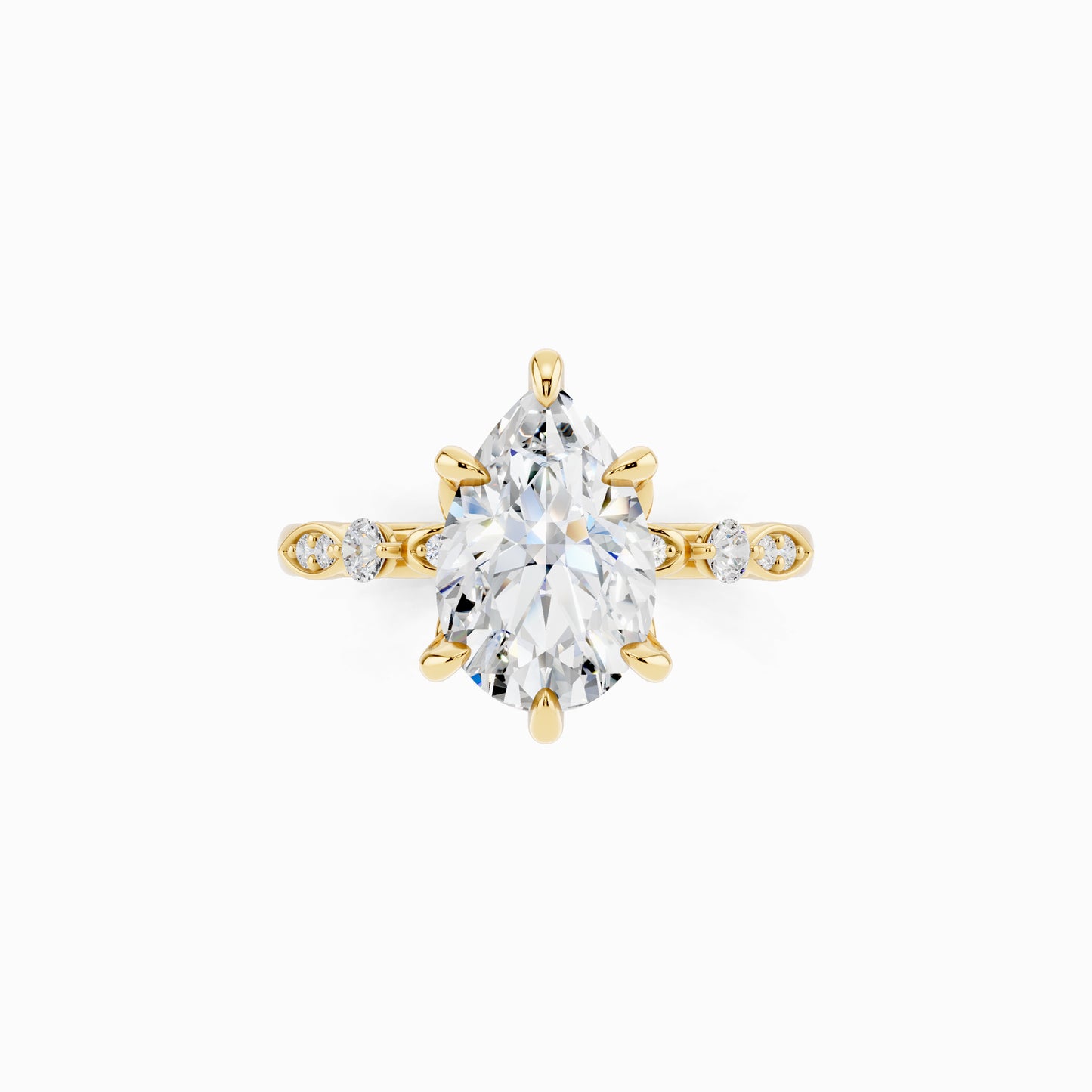 Violet Pear Cut Engagement Ring
