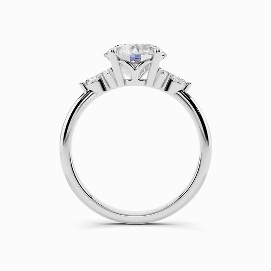 Cosmos Trinity Round Cut Engagement Ring